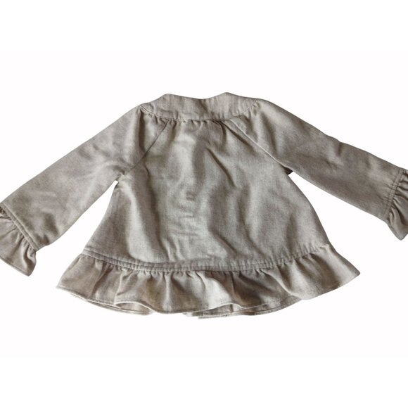 Janie and Jack Wool Blend  Lined Jacket Ruffle Hem 12 24 Mo Wool Viscose Blend - Picture 7 of 12